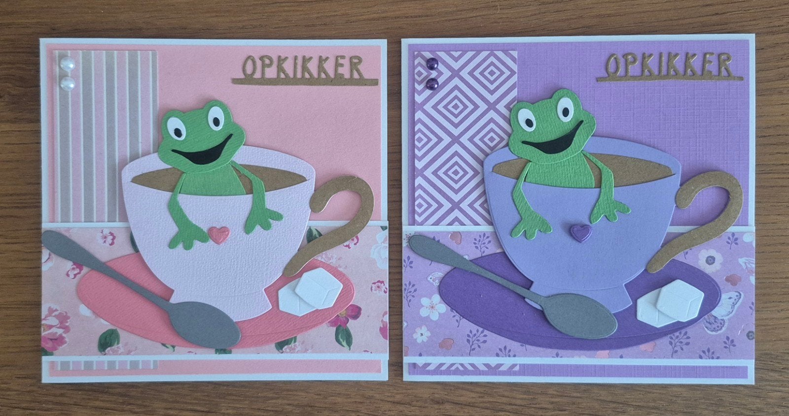2 opkikker kaarten, Hobby en Vrije tijd, Kaarten | Zelfgemaakt, Ophalen of Verzenden, Nieuw, Overige thema's