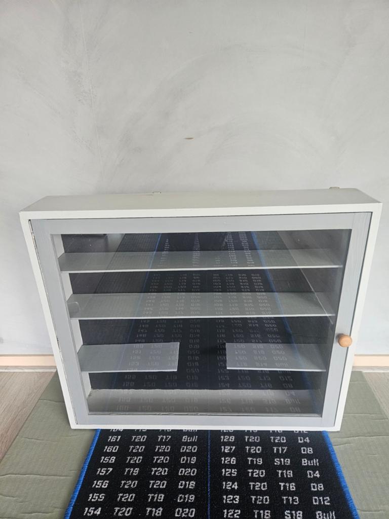 Praktische prijzenkast / vitrinekast met glazen deur, Ophalen, Glas, 50 tot 100 cm, Minder dan 25 cm