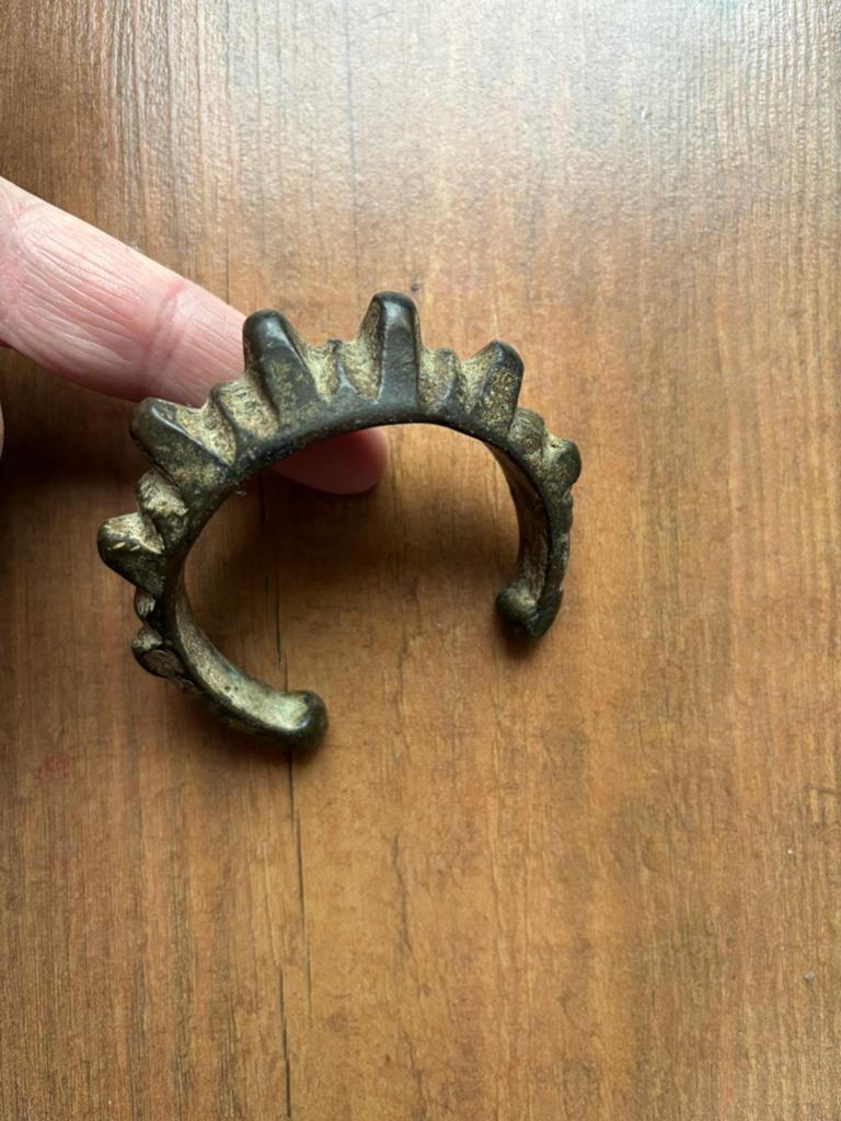Antiek bronzen armband uit India, Ophalen of Verzenden, Brons