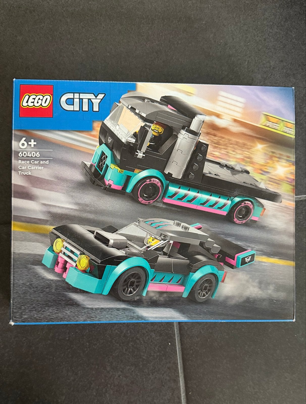 LEGO City Race Car en Car Carrier Truck 60406, Ophalen of Verzenden, Zo goed als nieuw