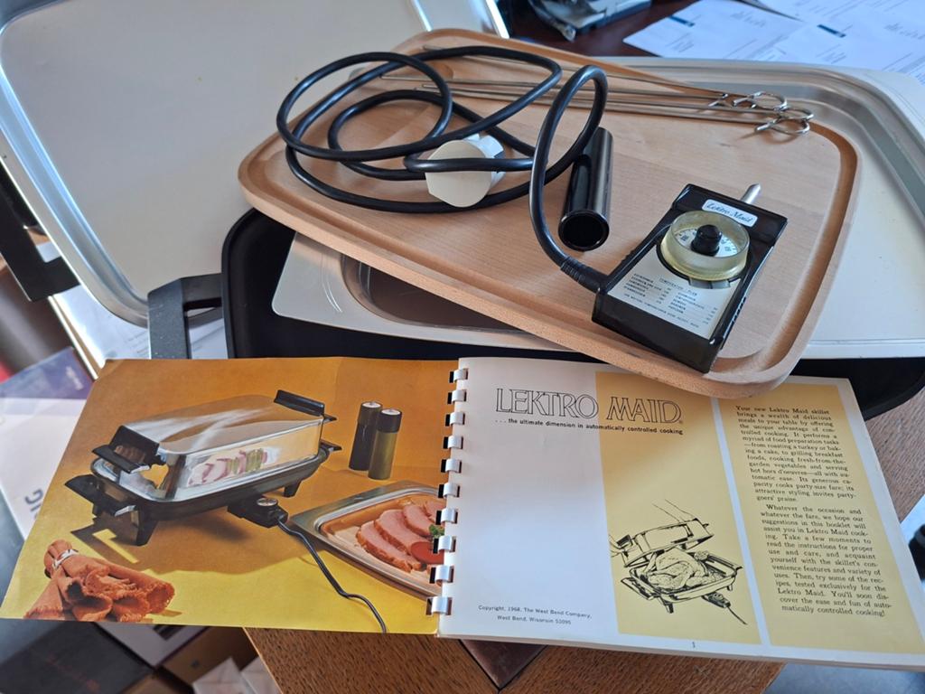 Vintage Lektro Maid Elektrische Grill met Accessoires, Ophalen, Zo goed als nieuw