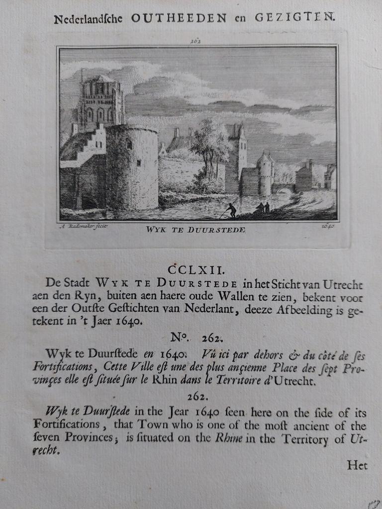 262 / Wyk by Duurstede - Wijk bij Duurstede Gravure uit 1732, Antiek en Kunst, Ophalen of Verzenden