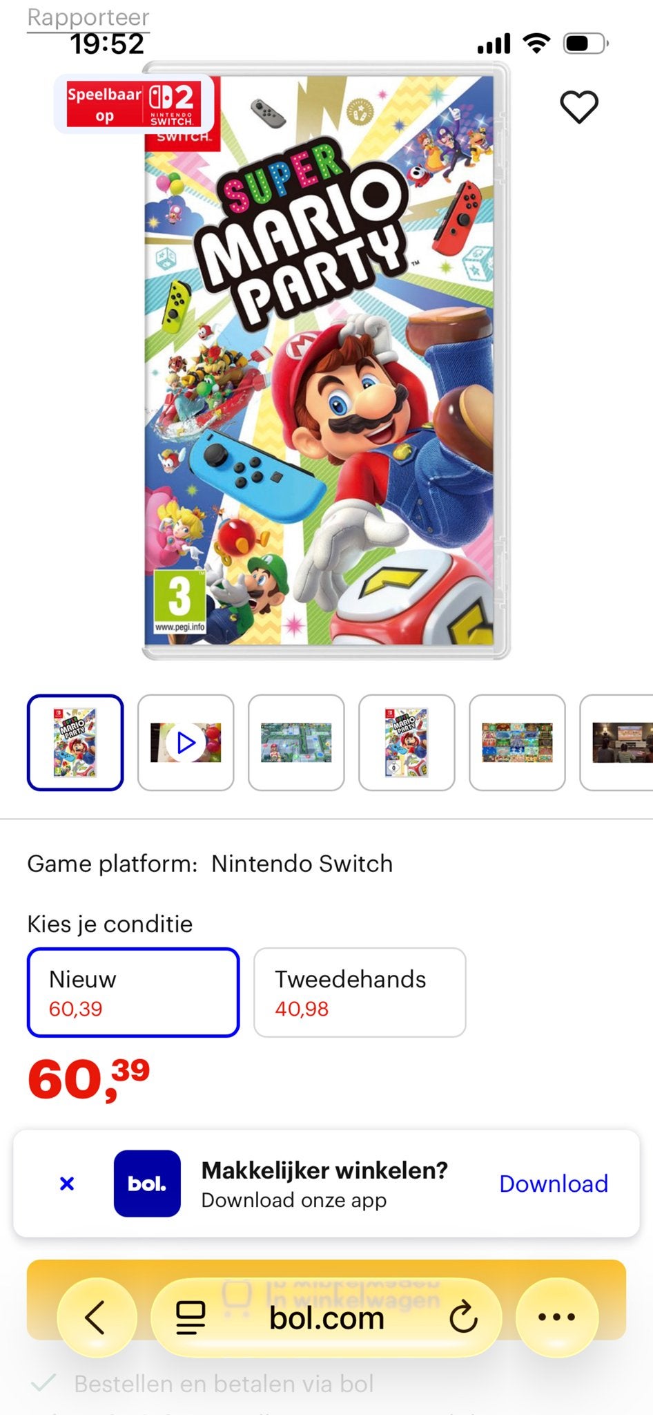 Super Mario Party - Nintendo Switch, Spelcomputers en Games, Overige genres, Nieuw, Eén computer, Ophalen of Verzenden
