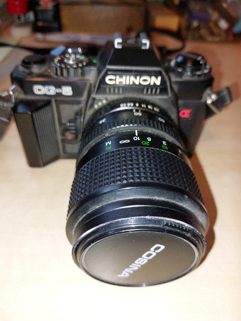 Fotocamera Chinon CG-5, Audio, Tv en Foto, Fotocamera's Analoog, Ophalen of Verzenden, Gebruikt, Spiegelreflex, Overige Merken