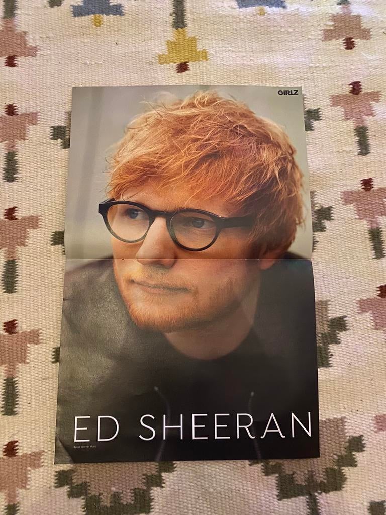 Ed Sheeran poster, Ophalen of Verzenden, Gebruikt, Poster, Artwork of Schilderij
