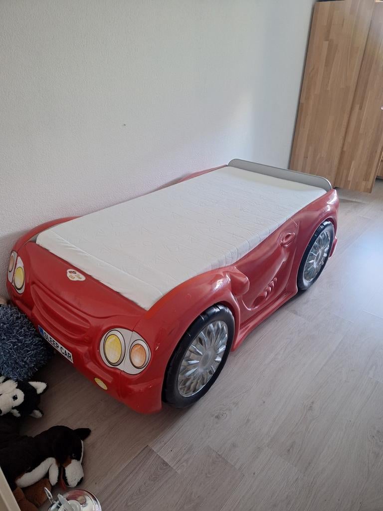 Kinder autobed, Ophalen, 85 tot 100 cm, Gebruikt, Matras