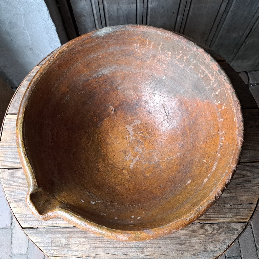 Oude Franse roomschaal gresschaal schaal kom + tuit *Etage3*, Ophalen, Gebruikt, ., .