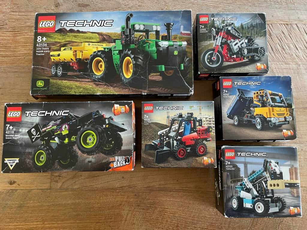 Lego Technic sets (meerdere), Gebruikt, Lego, Ophalen of Verzenden, Complete set