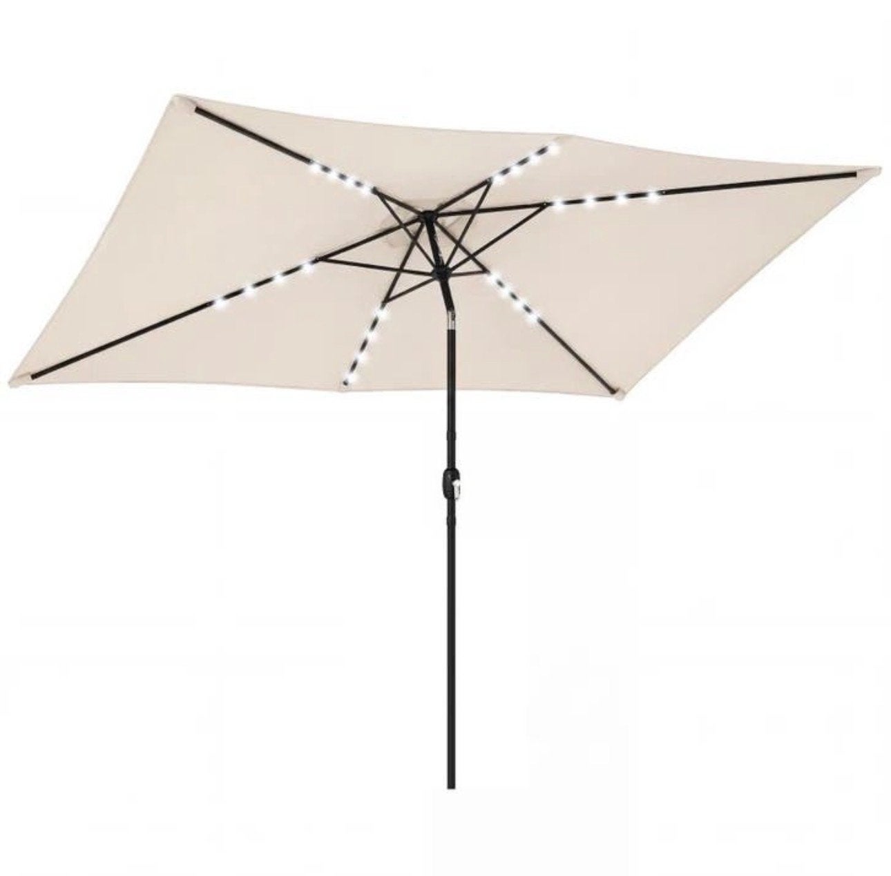 Parasol met LED-verlichting Kantelbaar en Verstelbaar NIEUW, Nieuw, 2 tot 3 meter, A, Stokparasol