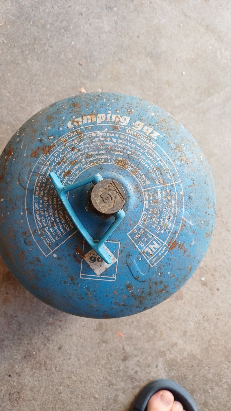 Gasfles campinggaz, Ophalen