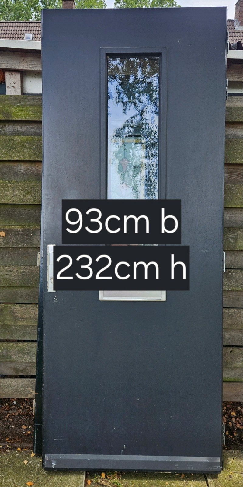 Antraciet voordeur hardhout, Ophalen of Verzenden