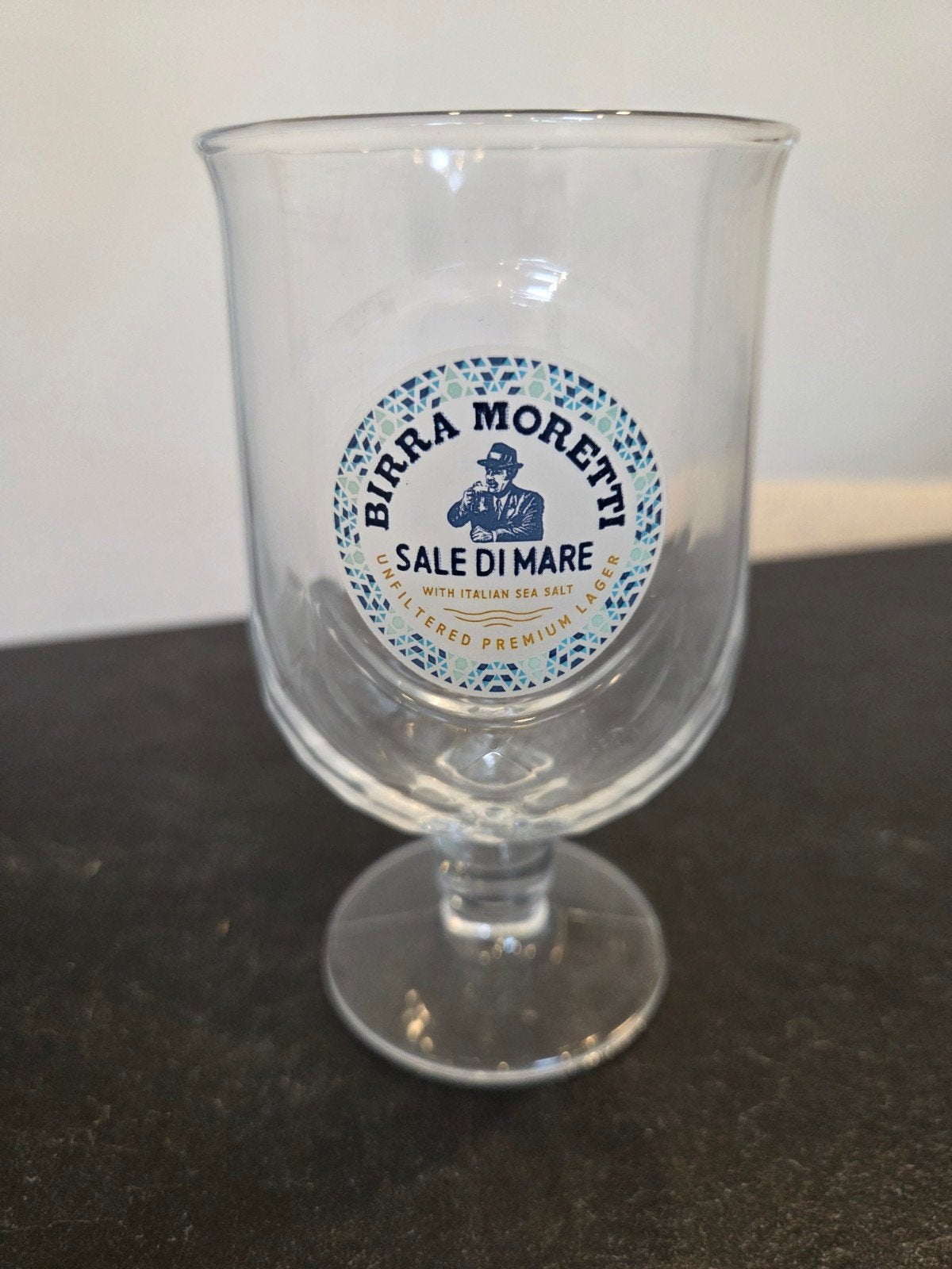 Nieuw Birra Moretti Sale di Mare Voetglas - 0.25L, Ophalen of Verzenden, Nieuw