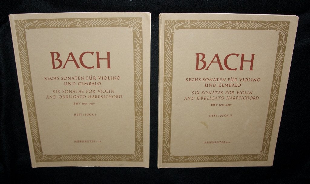 Bach - Sechs Sonaten Fur Violino Und Cembalo - Heft I & II, Gebruikt, Klassiek, Ophalen of Verzenden, Viool of Altviool