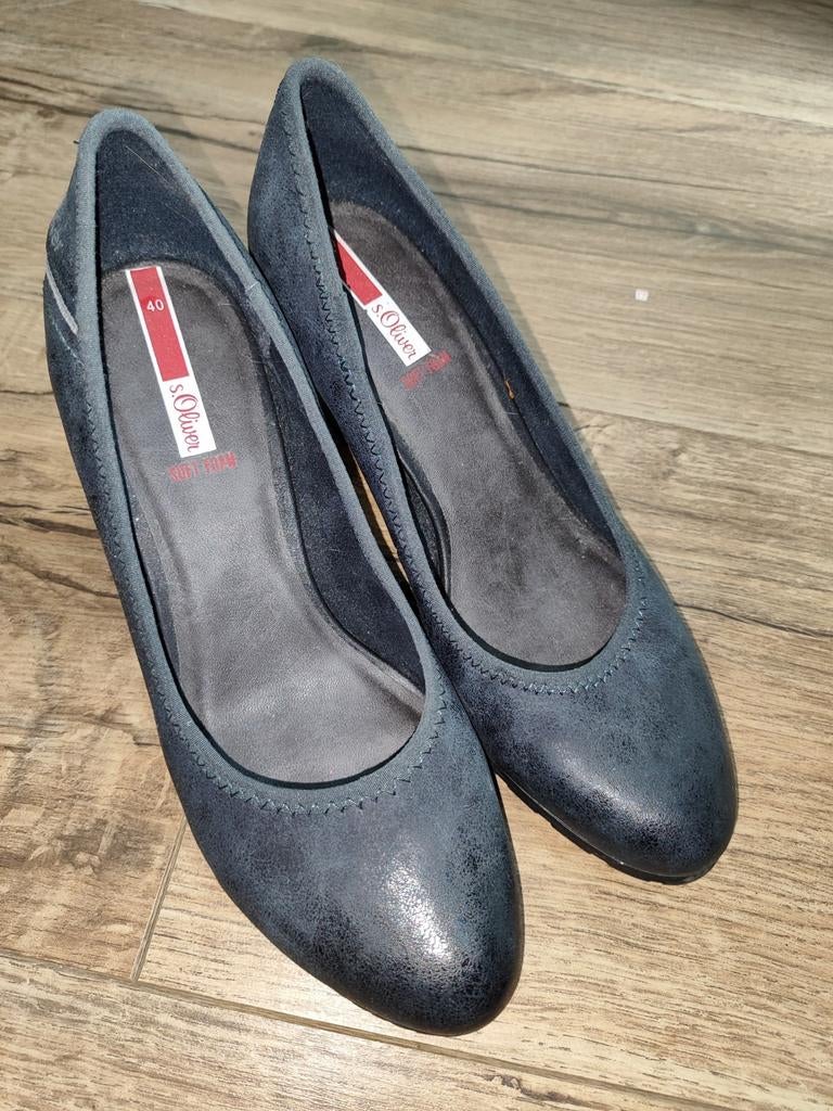 Pumps S Oliver maat 40 blauw, Ophalen of Verzenden, Zo goed als nieuw, Blauw