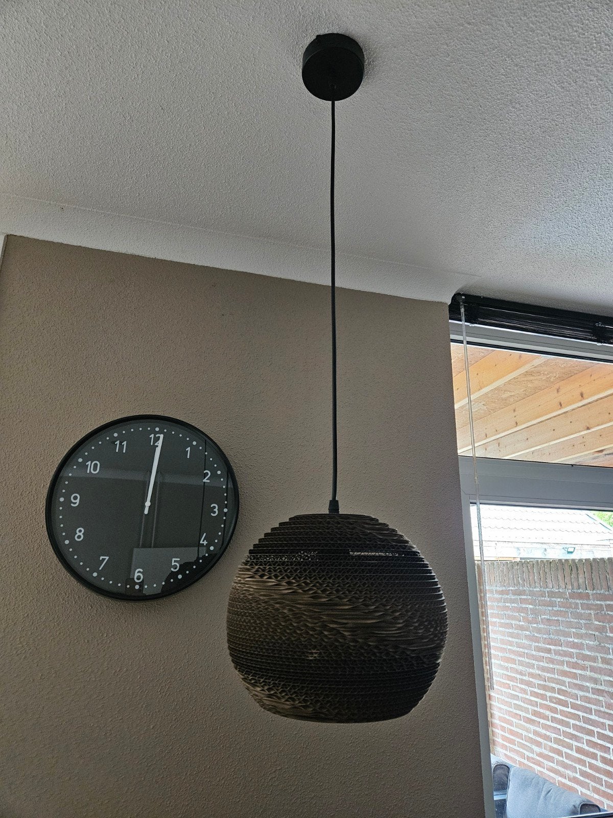 Unieke Kartonnen Hanglamp - Modern & Duurzaam Design, Overige materialen, 50 tot 75 cm, Modern, Industrieel, Duurzaam, Ophalen of Verzenden