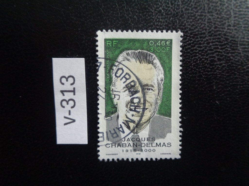 frankrijk - jacques chaban delmas 2001 (v-313), Ophalen of Verzenden, Gestempeld