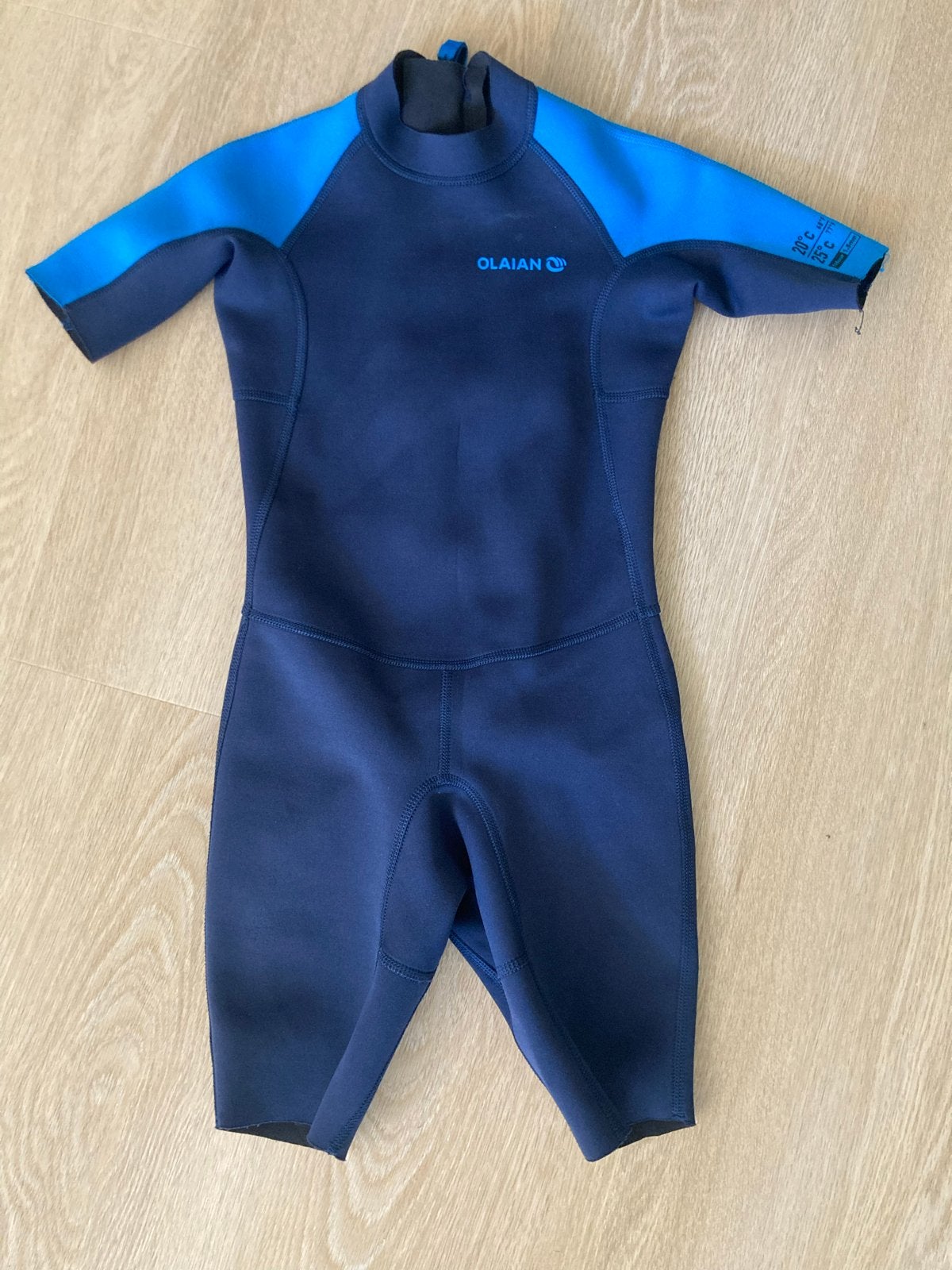 Kinder wetsuit OLAIAN 1.5mm - Blauw (maat 122), Watersport en Boten, Watersportkleding, Ophalen, Gebruikt, Kind, Wetsuit
