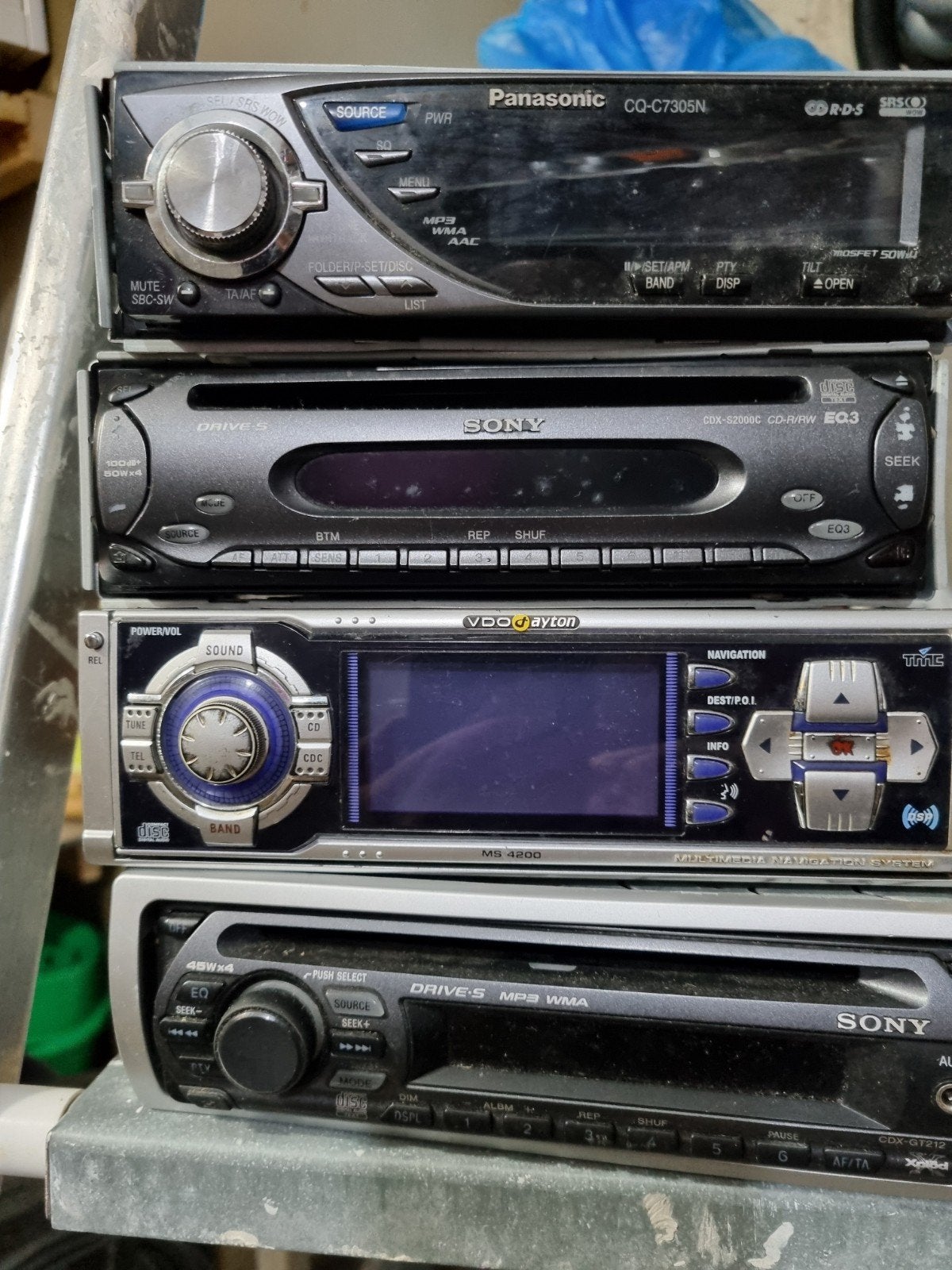 Diverse autoradio's: Panasonic, Sony, VDO Dayton, Auto diversen, Ophalen of Verzenden, Gebruikt