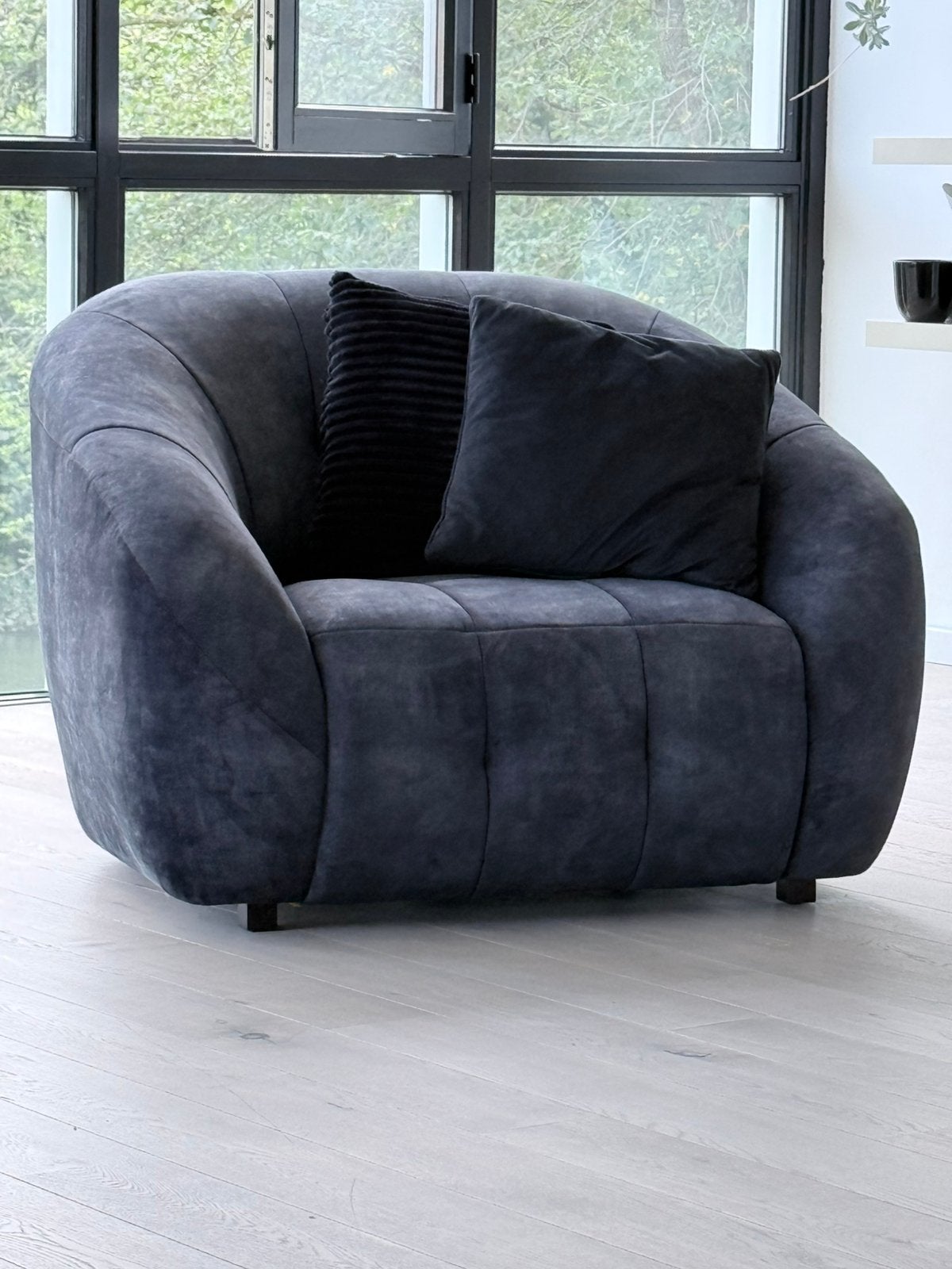 Caya fauteuil dim black (donkergrijs) 100 cm, Ophalen, 75 tot 100 cm, Zo goed als nieuw, 100 tot 125 cm