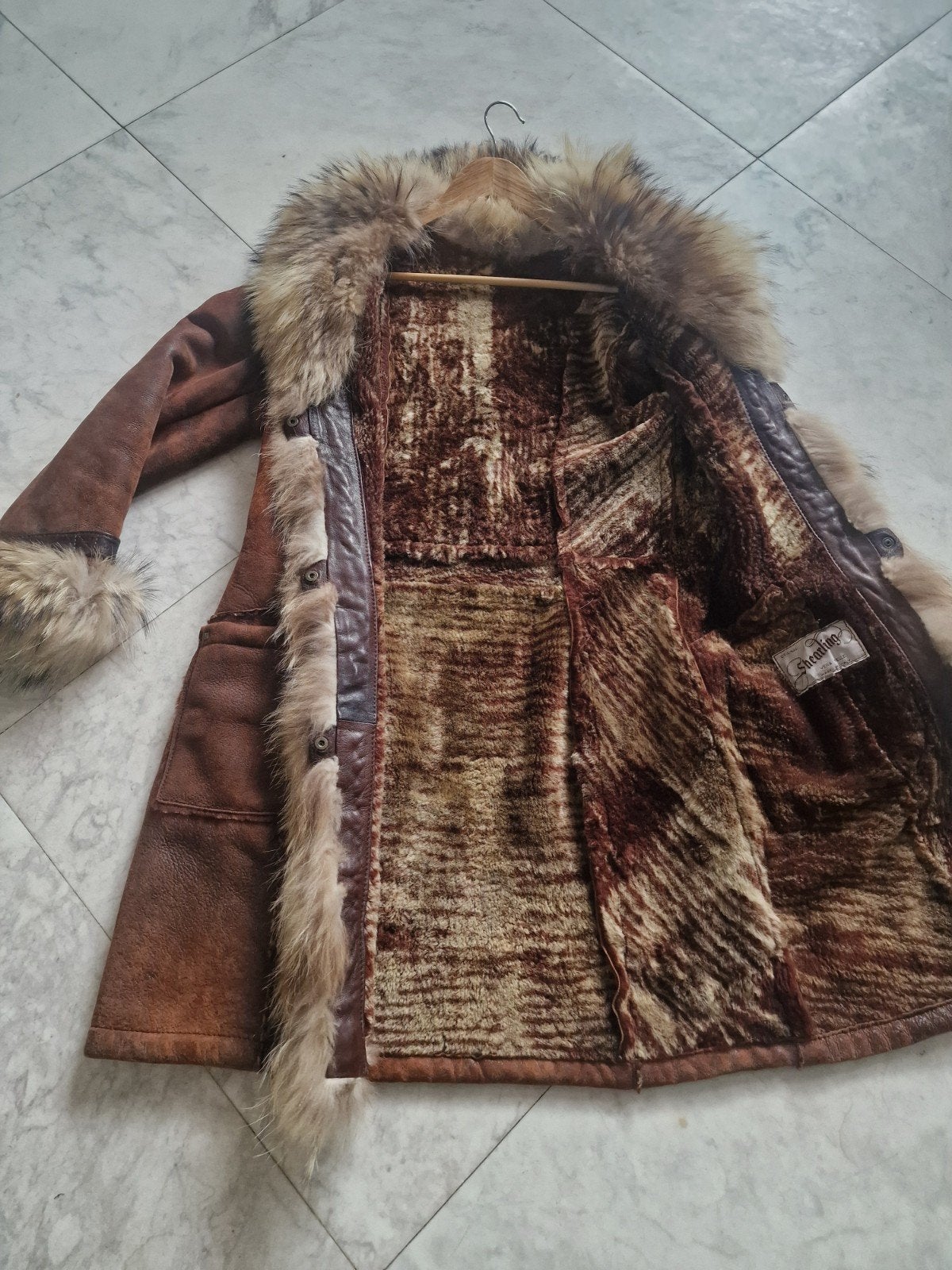 Vintage bohemian jas M, Kleding | Dames, Jassen | Winter, Ophalen of Verzenden, Zo goed als nieuw, Bruin
