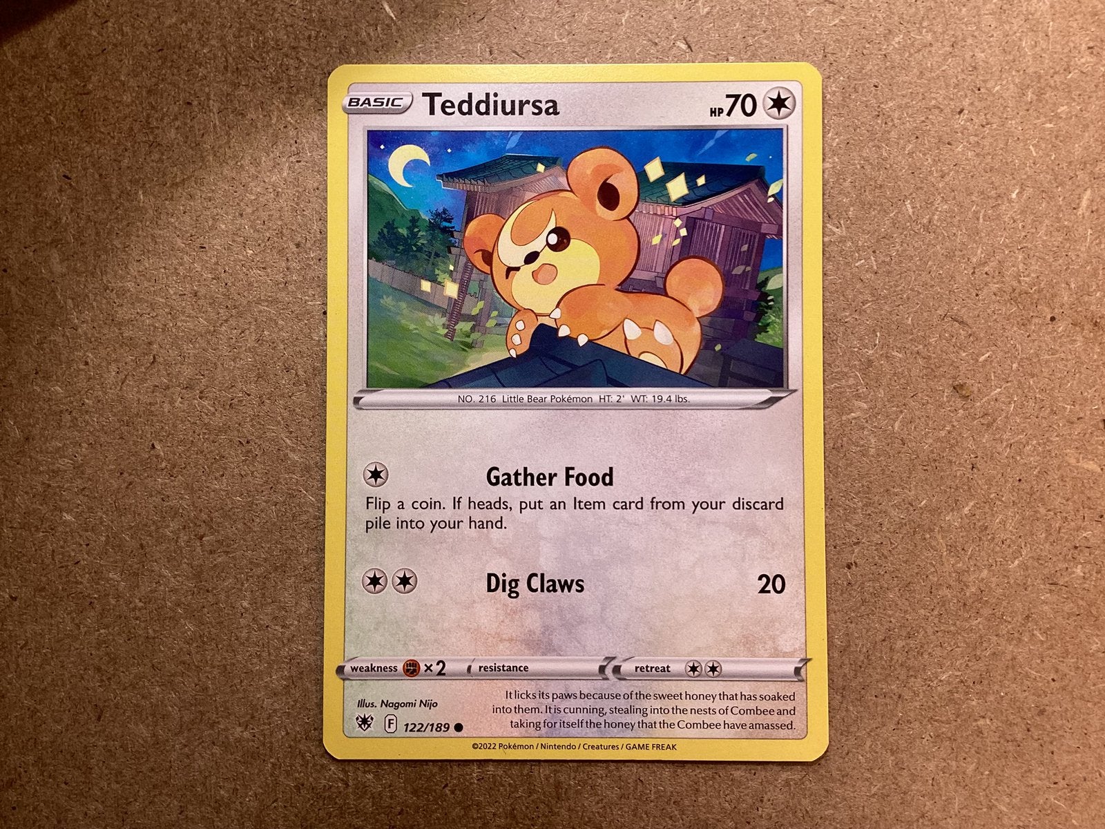 1x Teddiursa [ASR 122/189] (Near Mint), Ophalen of Verzenden, Zo goed als nieuw, Losse kaart