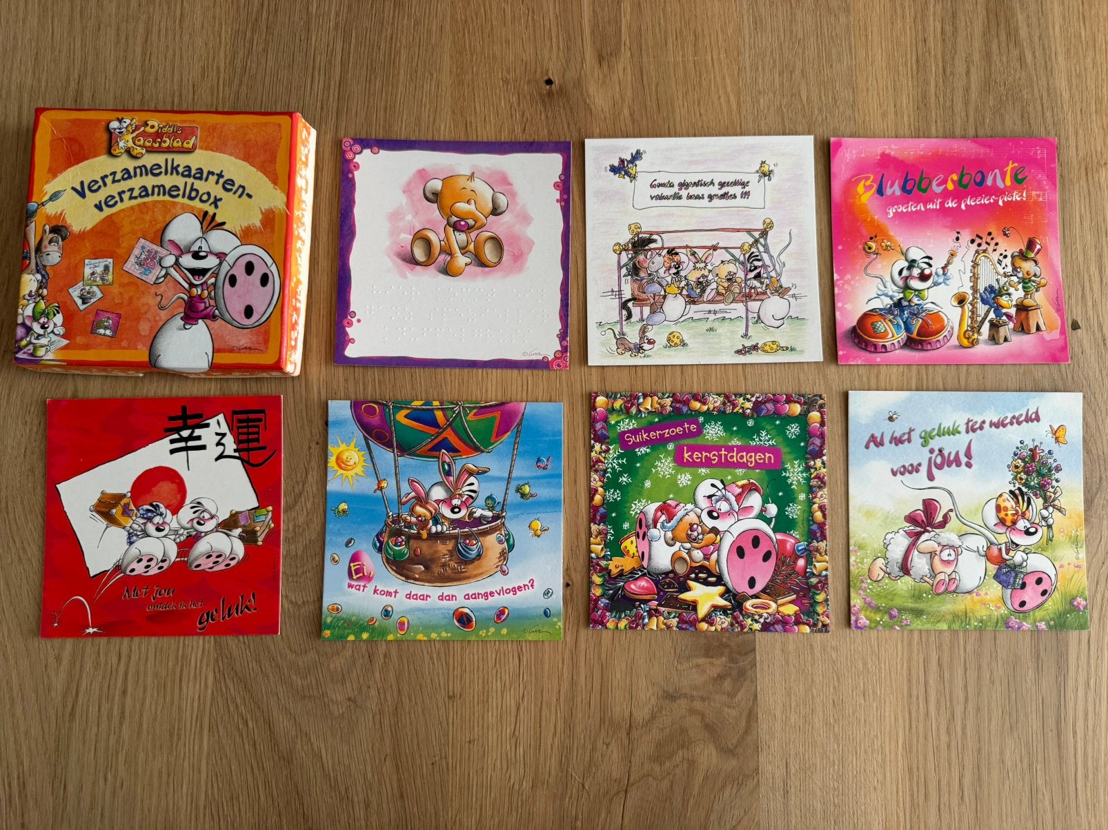 Diddle verzamelkaartenbox met 7 kaarten, Verzamelen, Diddl, Ophalen of Verzenden, Zo goed als nieuw, Papier, Kaart of Schrift