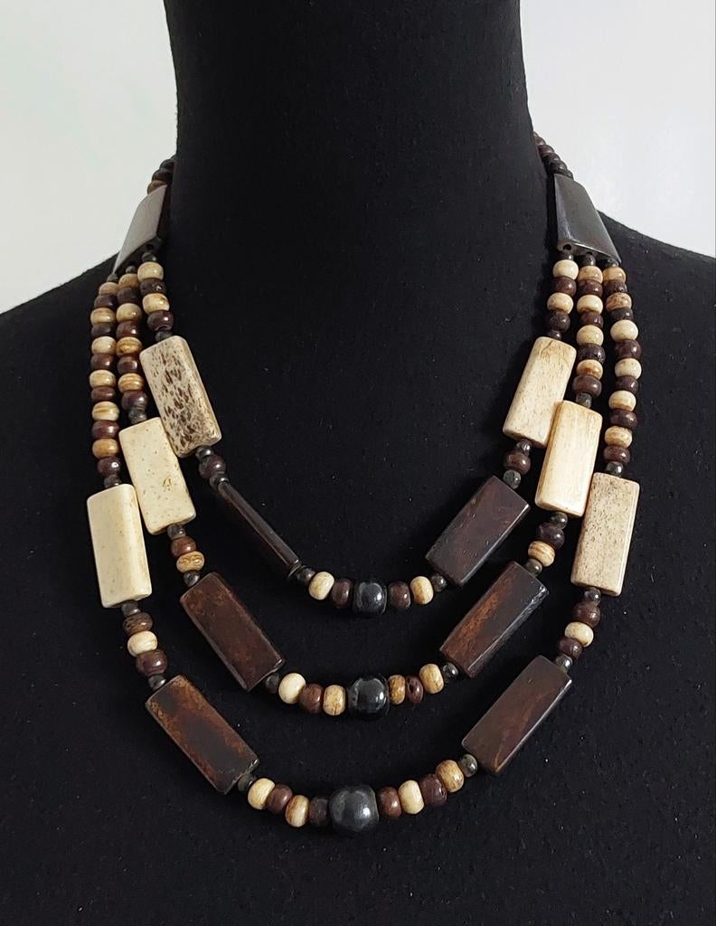Meerrijige etnische ketting, Ophalen of Verzenden