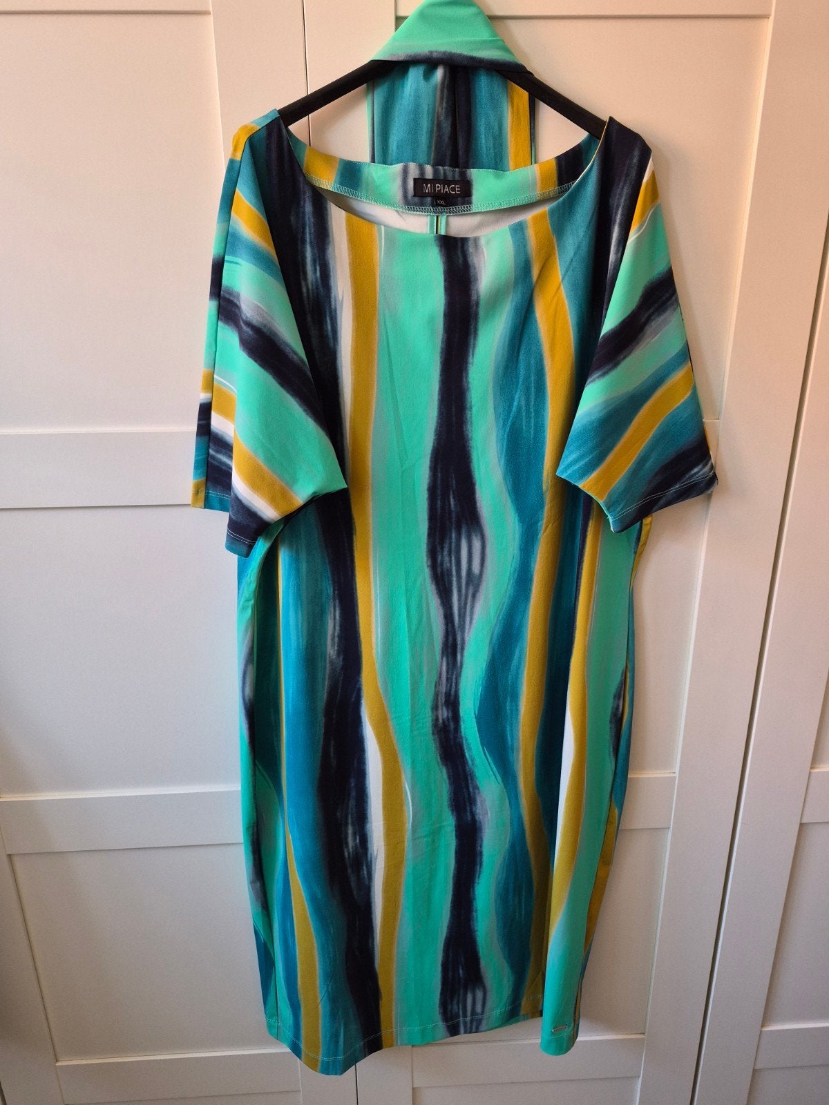 Mi Piace Travelstof Zomerjurk XXL met Ceintuur en Zakken, Kleding | Dames, Jurken, Mi Piace, Meerkleurig, Maat 46/48 (XL) of groter