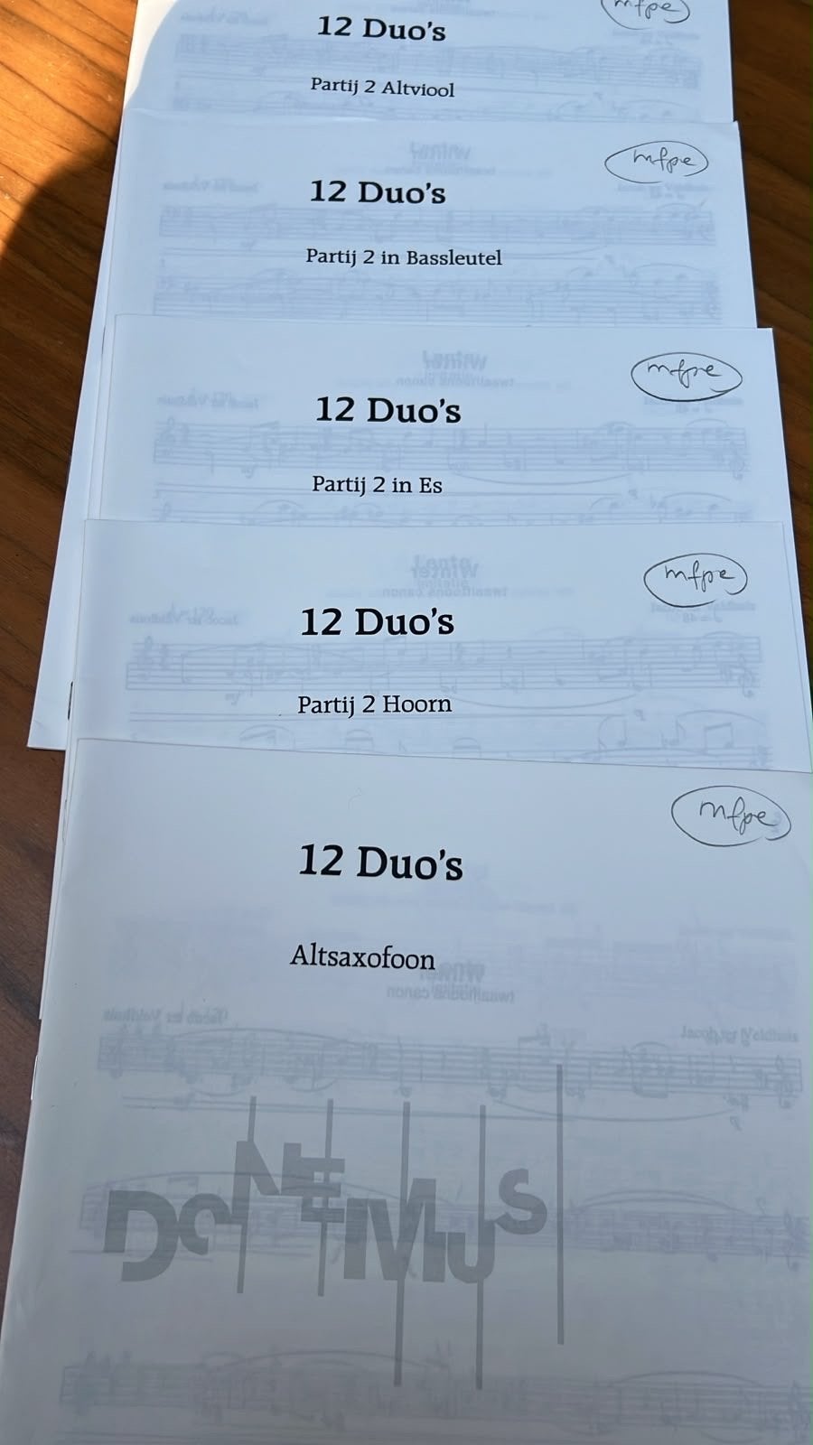 12 Duo's Jacob ter Veldhuis - hoorn altsax altviool  Bas Es, Klassiek, Saxofoon, Nieuw, Ophalen of Verzenden