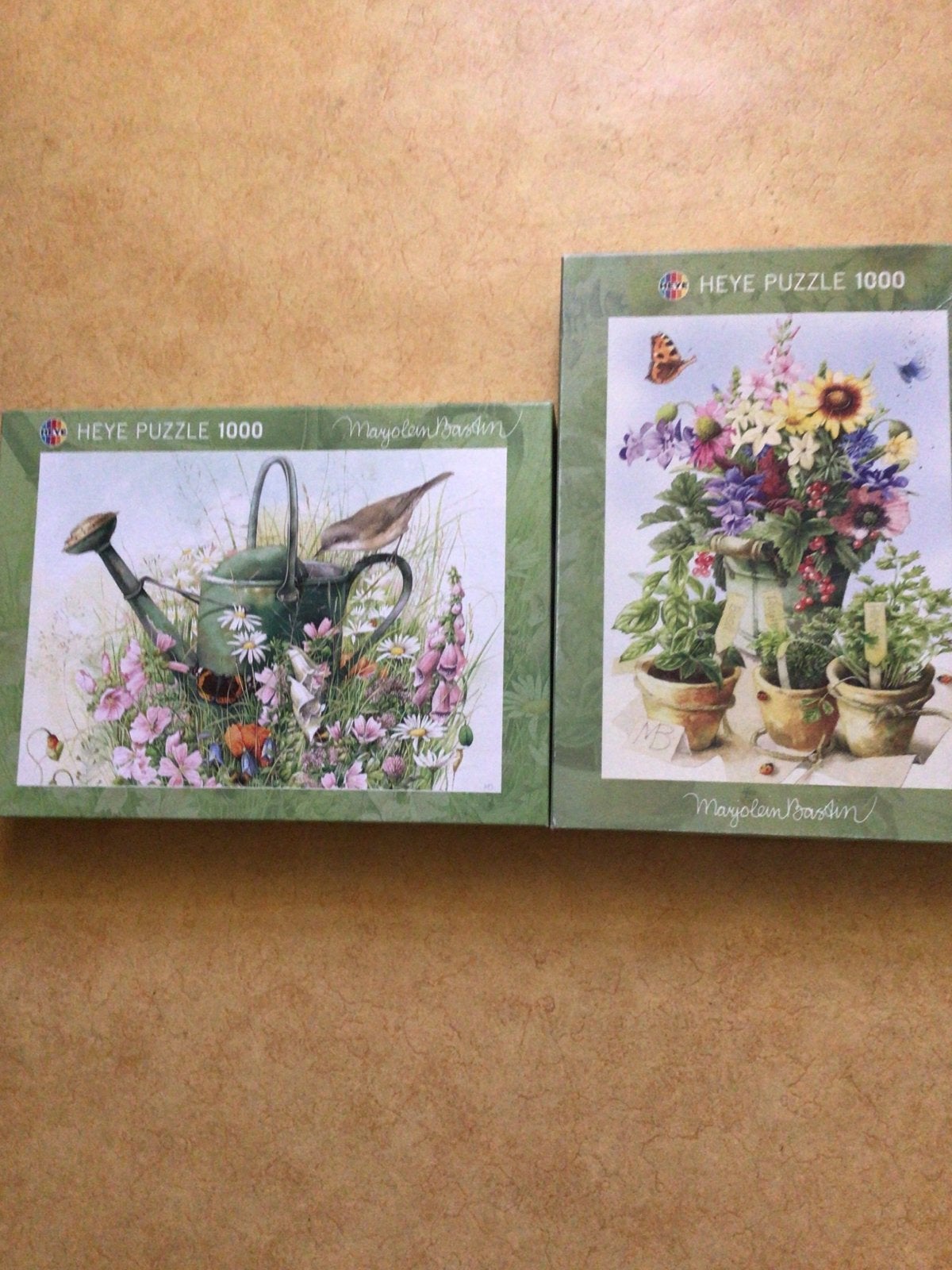 2 Heye Legpuzzels 1000 stukjes Marjolein Bastin, Ophalen of Verzenden, 500 t/m 1500 stukjes, Zo goed als nieuw, Legpuzzel