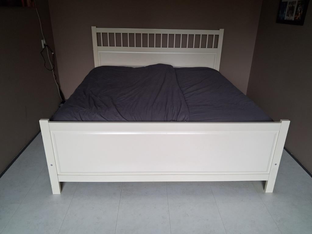 Bed, Ophalen, Tweepersoons, Hout, 180 cm