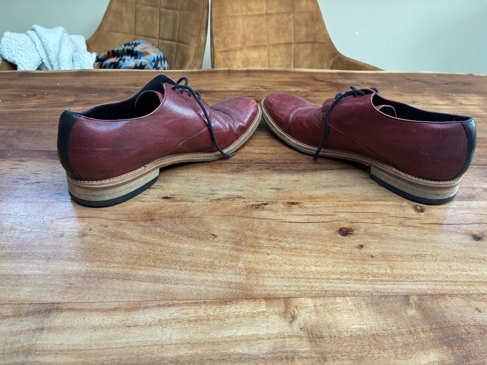 Mascolori Nette Schoenen Maat 44 - Rood Leer, Overige kleuren, Ophalen of Verzenden, Gedragen, Veterschoenen