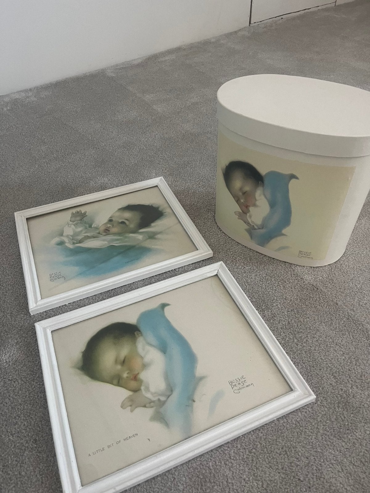 Baby schilderijen en bewaardoos, Ophalen of Verzenden, Zo goed als nieuw