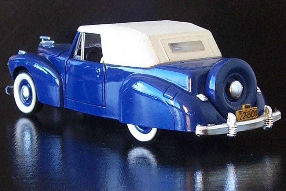 Rio Lincoln Continental 1941 - Blauw - Schaal 1/43, Hobby en Vrije tijd, Modelauto's | 1:43, Ophalen of Verzenden, Zo goed als nieuw