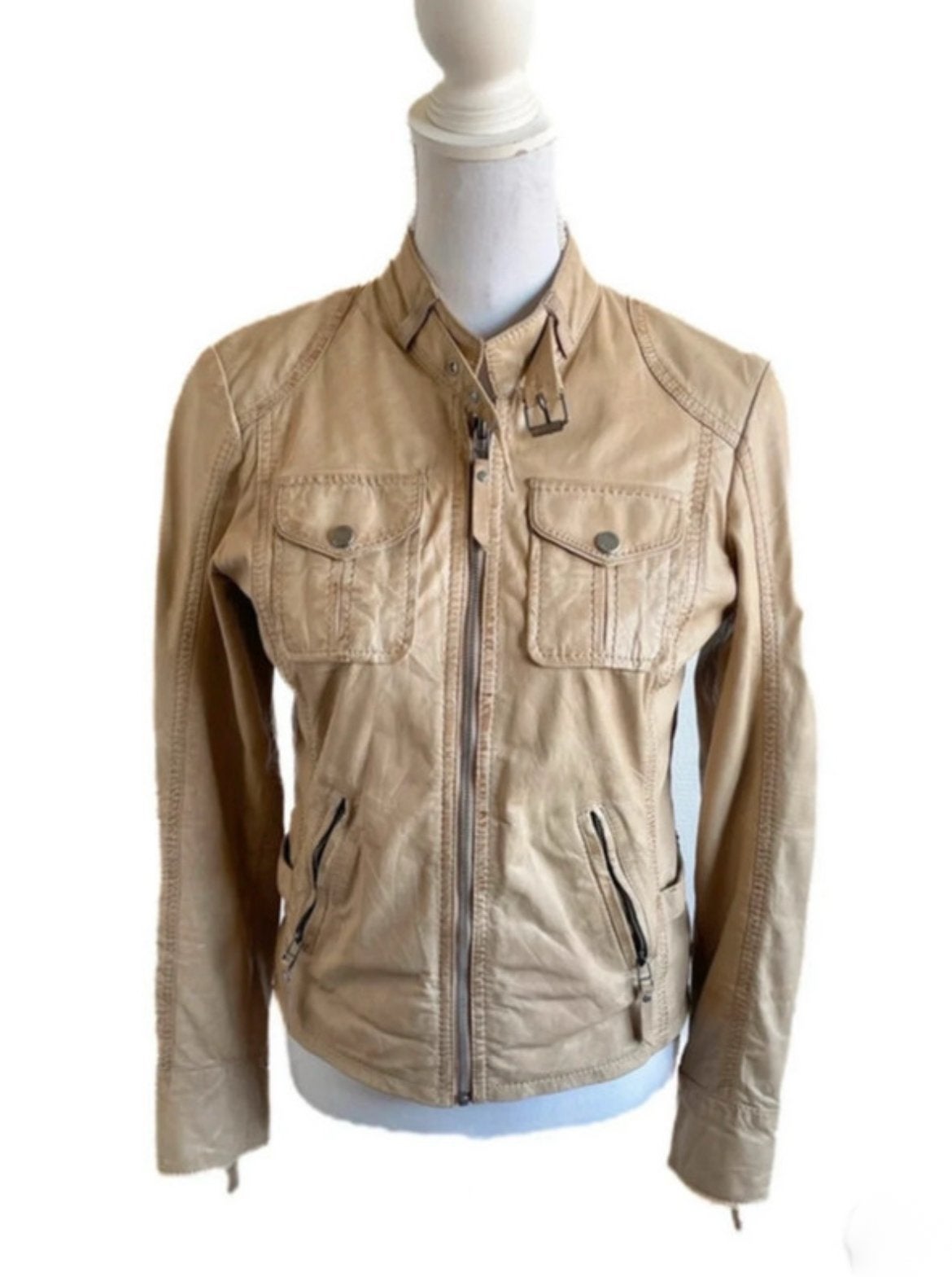 SALE mooi leren jasje van Gipsy S, Beige, Ophalen of Verzenden, Mauritius GmbH, Jasje