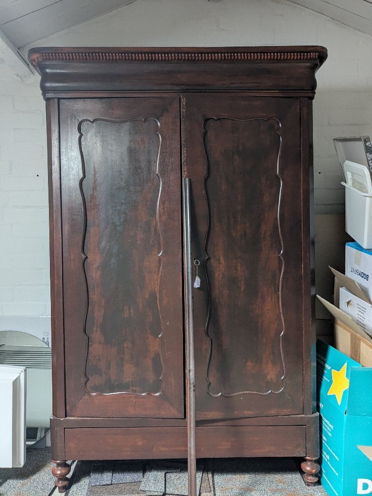 Biedermeier kast, hout, opknappertje, antiek/brocante, Huis en Inrichting, Kasten | Overige, Ophalen, Gebruikt