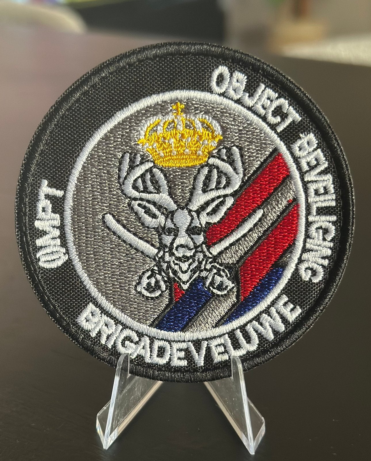 Koninklijke Marechaussee Brigade Veluwe Beveiliging Patch, Ophalen of Verzenden, Marechaussee, Embleem of Badge