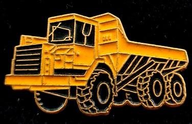 Truck pin- geel gelakt, Verzamelen, Verzenden, Nieuw, Transport, Speldje of Pin