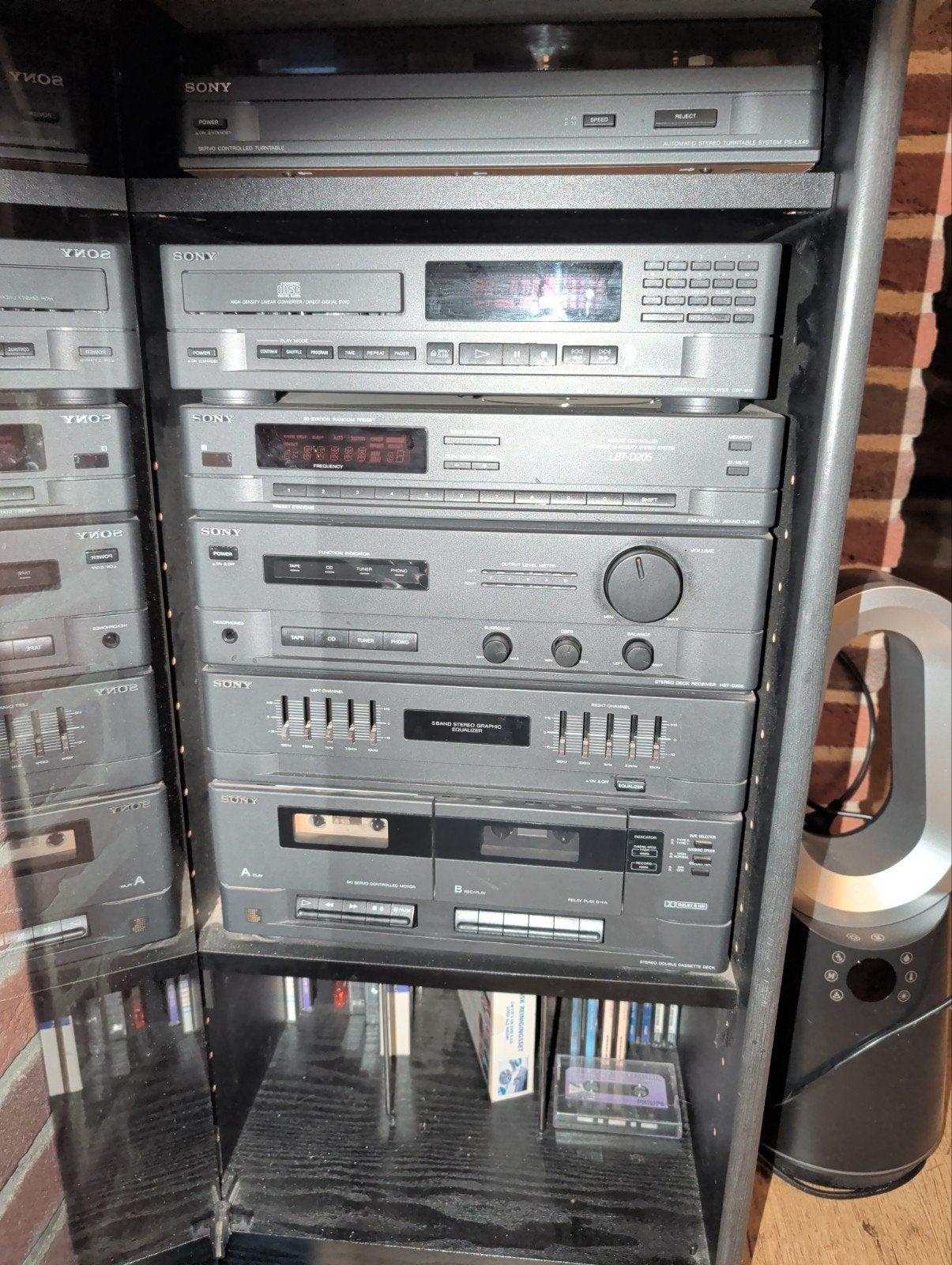 Sony stereotoren met pick-up, cassettedeck en radio, Ophalen, Gebruikt, Cassettedeck, Sony