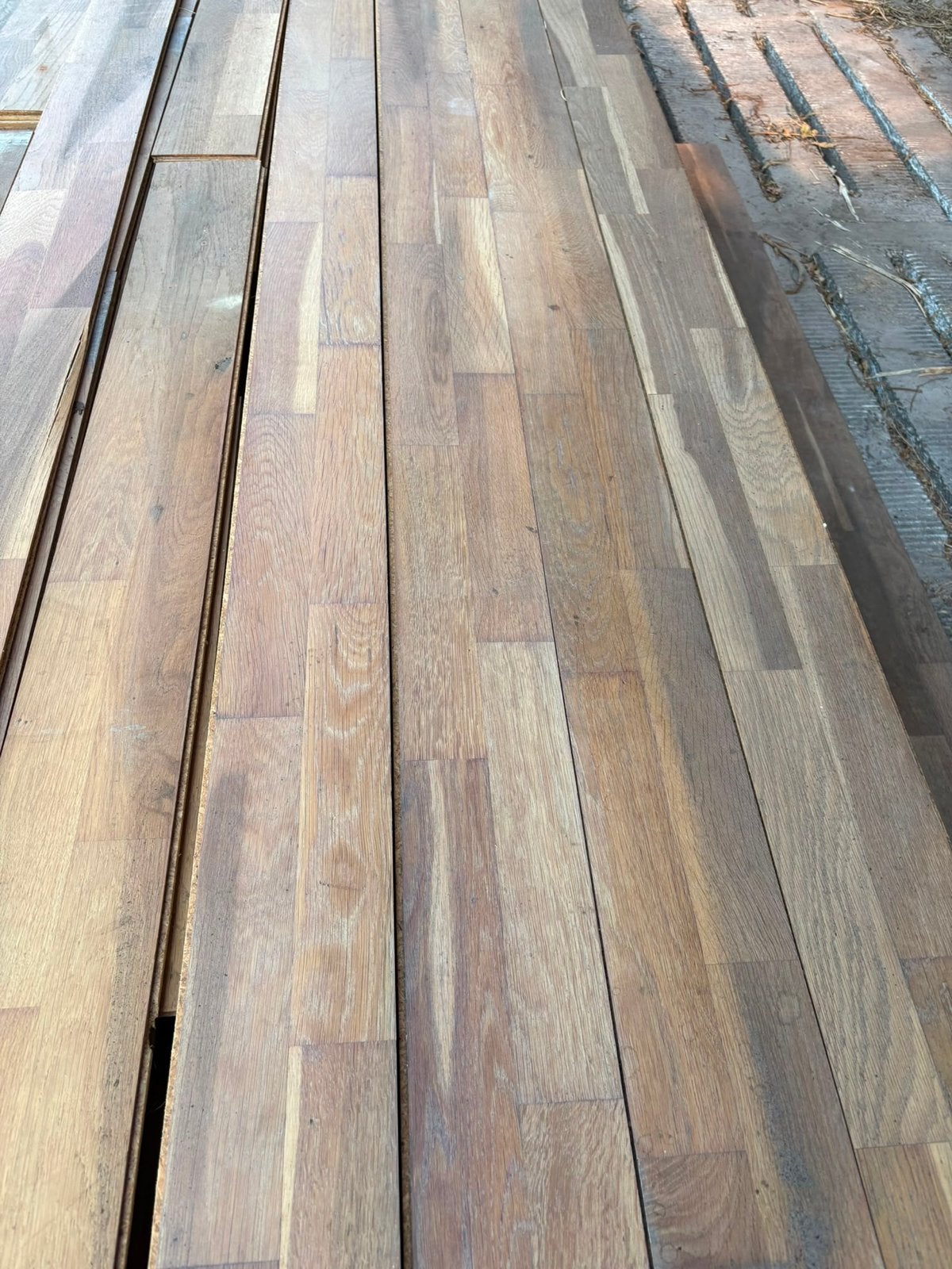 26 m2 Eiken Houten vloer,  2 strooks, Ophalen, Gebruikt, Vloerdelen of -planken, 10 m² of meer