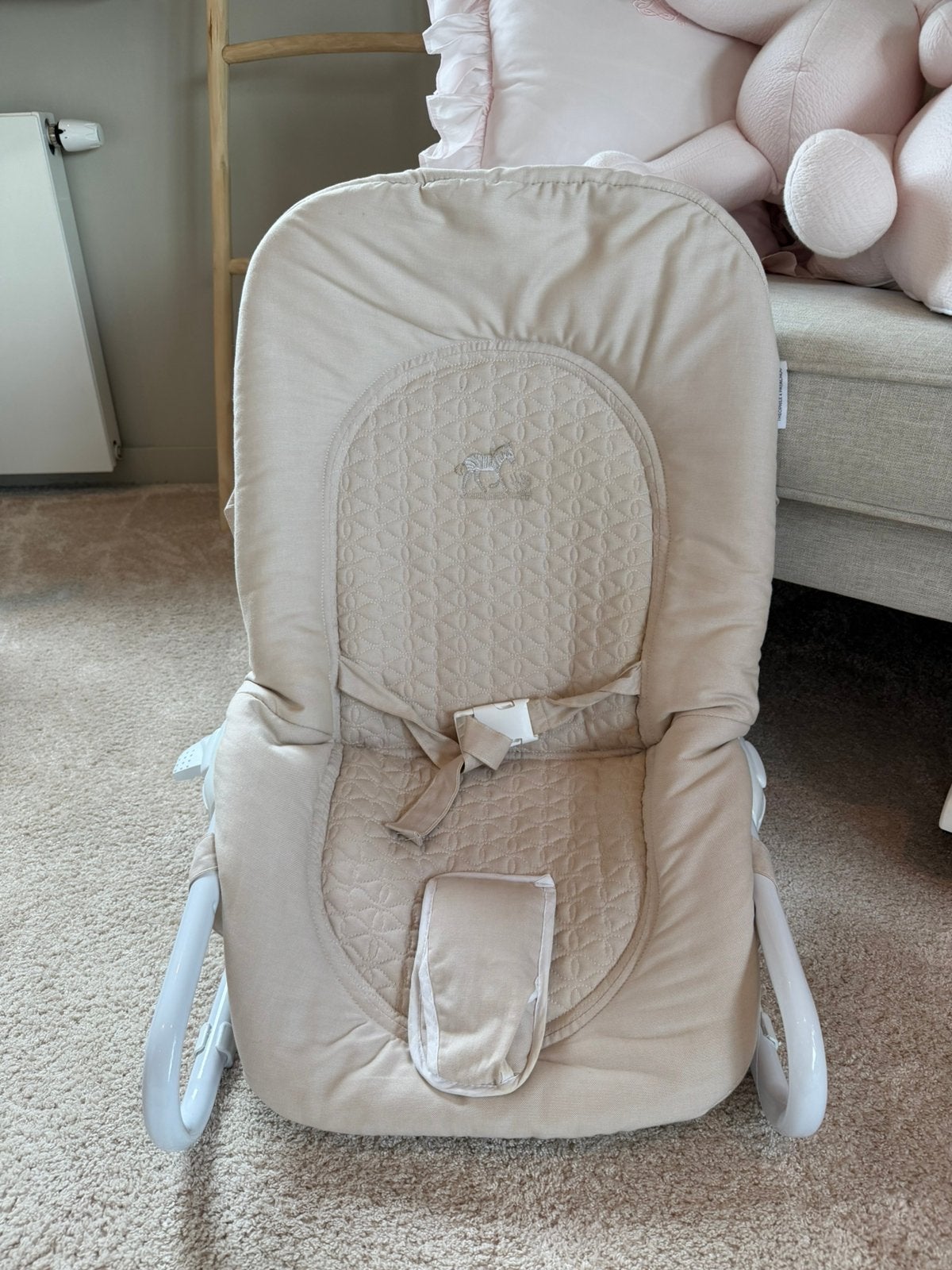Babykamer accessoires set - Safari en Roze thema, Ophalen, Gebruikt, Kleed of Kussen