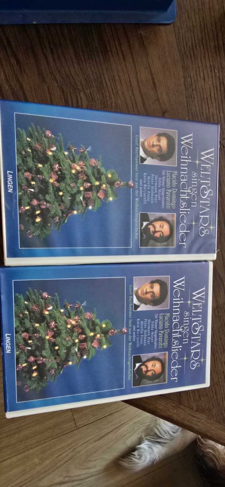 2x Videobanden Weltstars zingen Weihnachtslieder VHS, Cd's en Dvd's, VHS | Film, Ophalen of Verzenden, Zo goed als nieuw, Duits