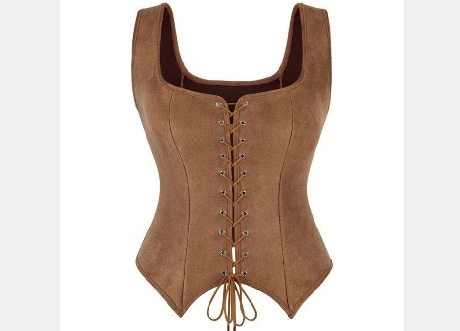 Vintage piraten corset / tank top met veters aan de voorkant, Kleding | Dames, Ophalen of Verzenden, Nieuw, Maat 34 (XS) of kleiner