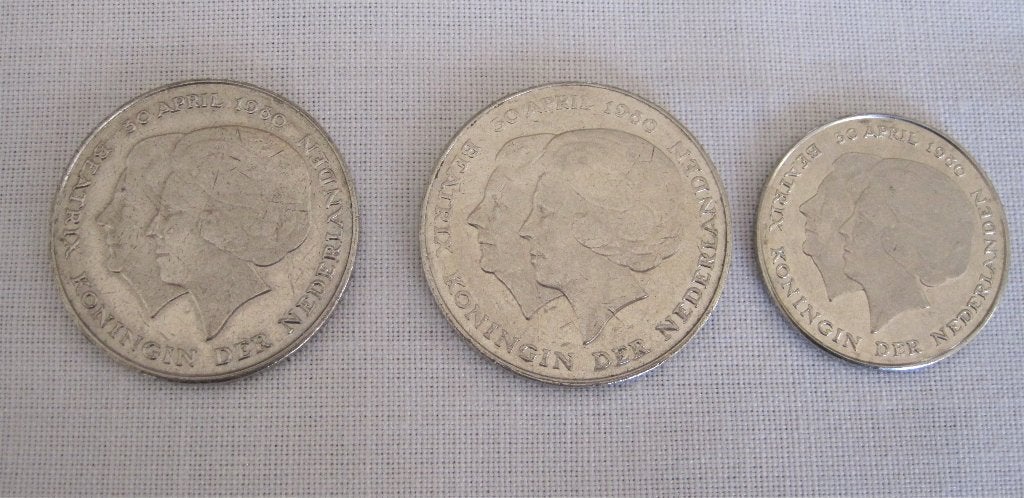 Munten, geld, gulden, rijksdaalders 1980, dubbele kop, Ophalen of Verzenden, Koningin Beatrix, Overige waardes, Losse munt