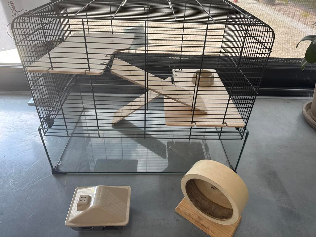 Hamsterkooi, Kooi, Minder dan 75 cm, Zo goed als nieuw, Hamster