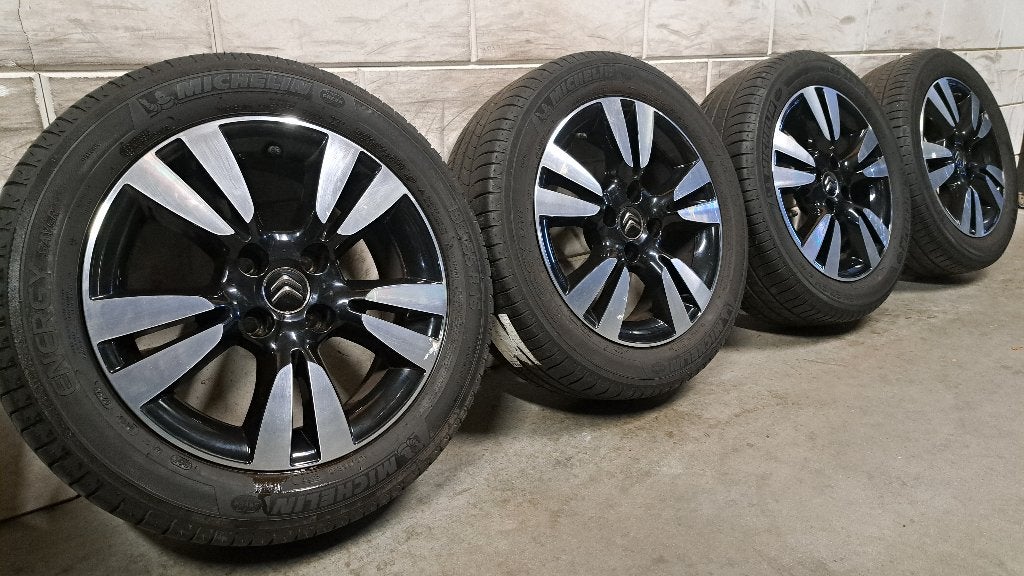 Bi-color velgen C3 Picasso DS3 208 207 Corsa F 195/55/16, Auto-onderdelen, Banden en Velgen, Gebruikt, 16 inch, Banden en Velgen