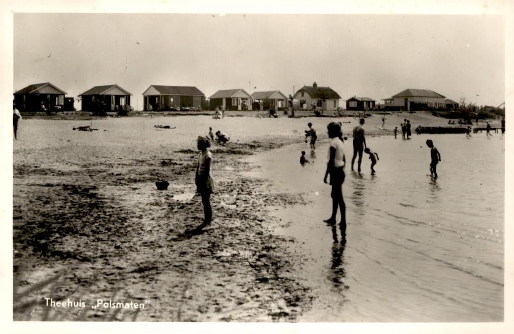 Nunspeet aan Zee Theehuis Polsmaten # 76, Verzenden, 1940 tot 1960, Gelopen, Gelderland