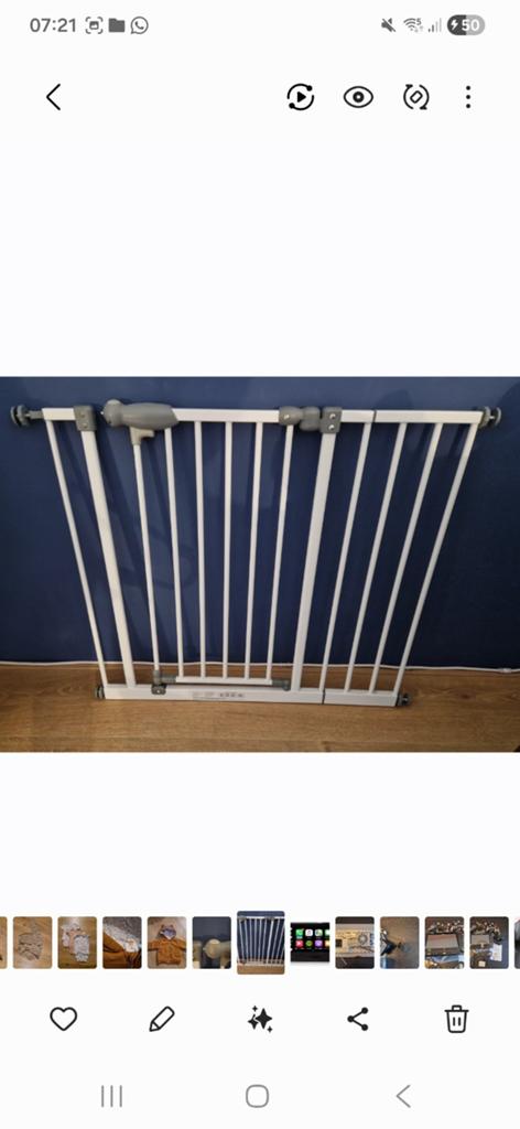 Veilig traphekje voor kinderen - Wit metaal, Ophalen, Metaal of IJzer, 115 cm of meer, Klemhekje
