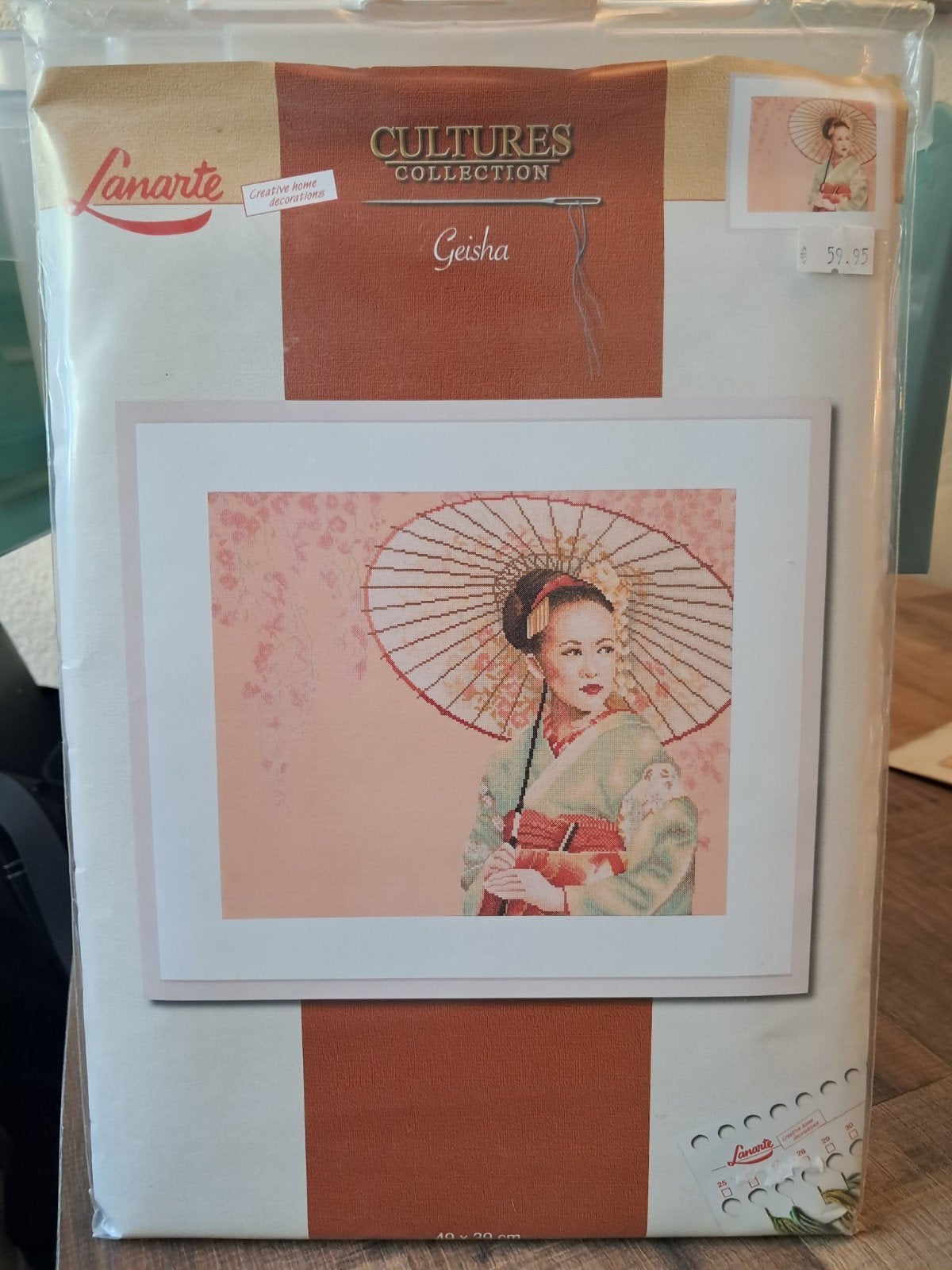 Lanarte Borduurpakket Geisha - Cultures Collection, Ophalen of Verzenden, Nieuw, Handborduren, Borduurpakket