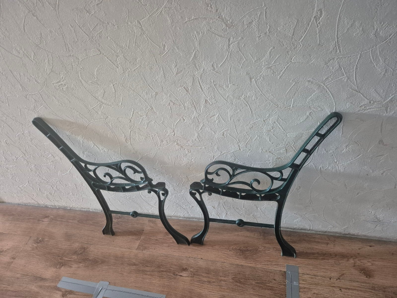 set gietijzeren bankpoten/zijkanten voor tuinbank, Ophalen, Gebruikt, Metaal